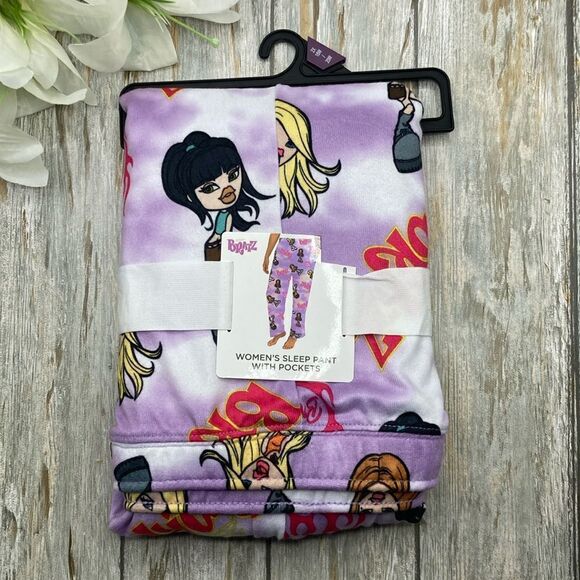 Women’s Juniors’ Bratz Print Comfy Lounge Pajama Sleep Pants, Size 2X - Picture 1 of 6